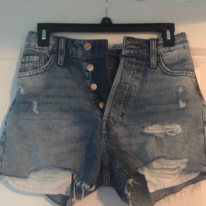 H&M Distressed Jean Shorts